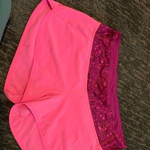 Pink lululemon shorts size 6